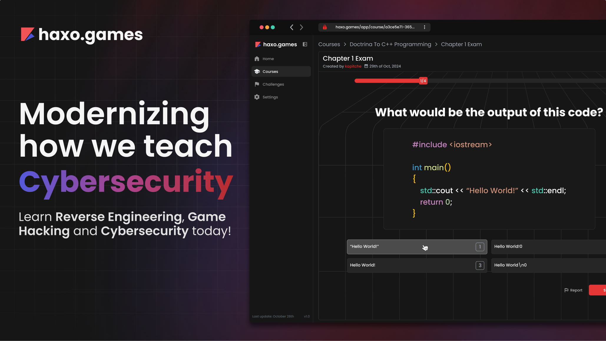 Haxo Games | Learn Game Hacking & Reverse Engineering